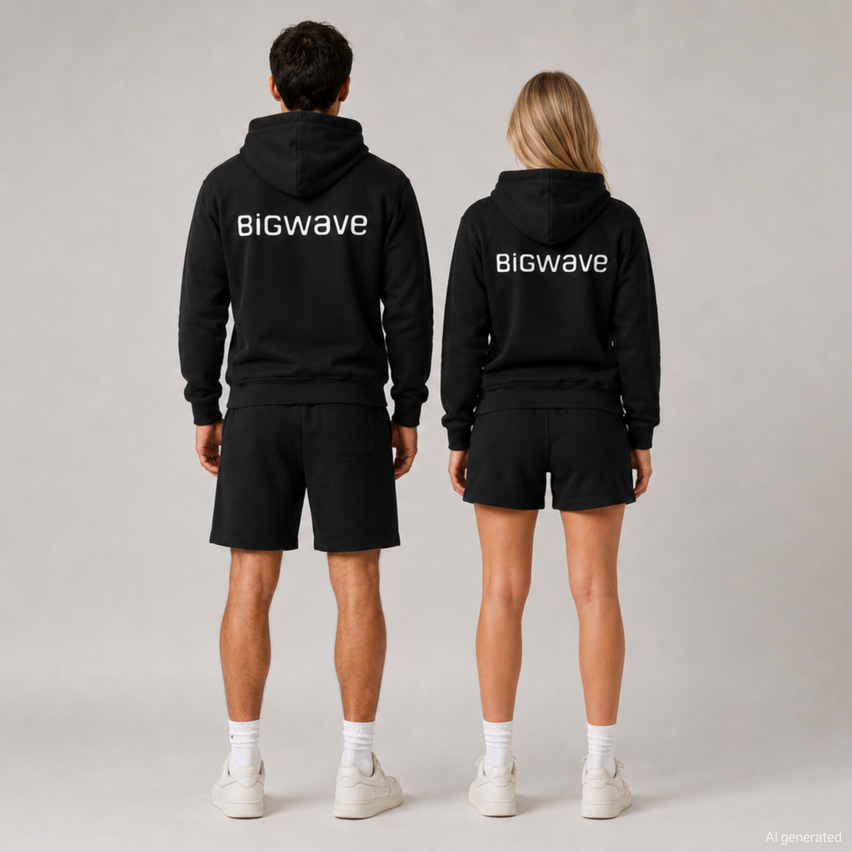 Felpa con cappuccio Bigwave Active nera