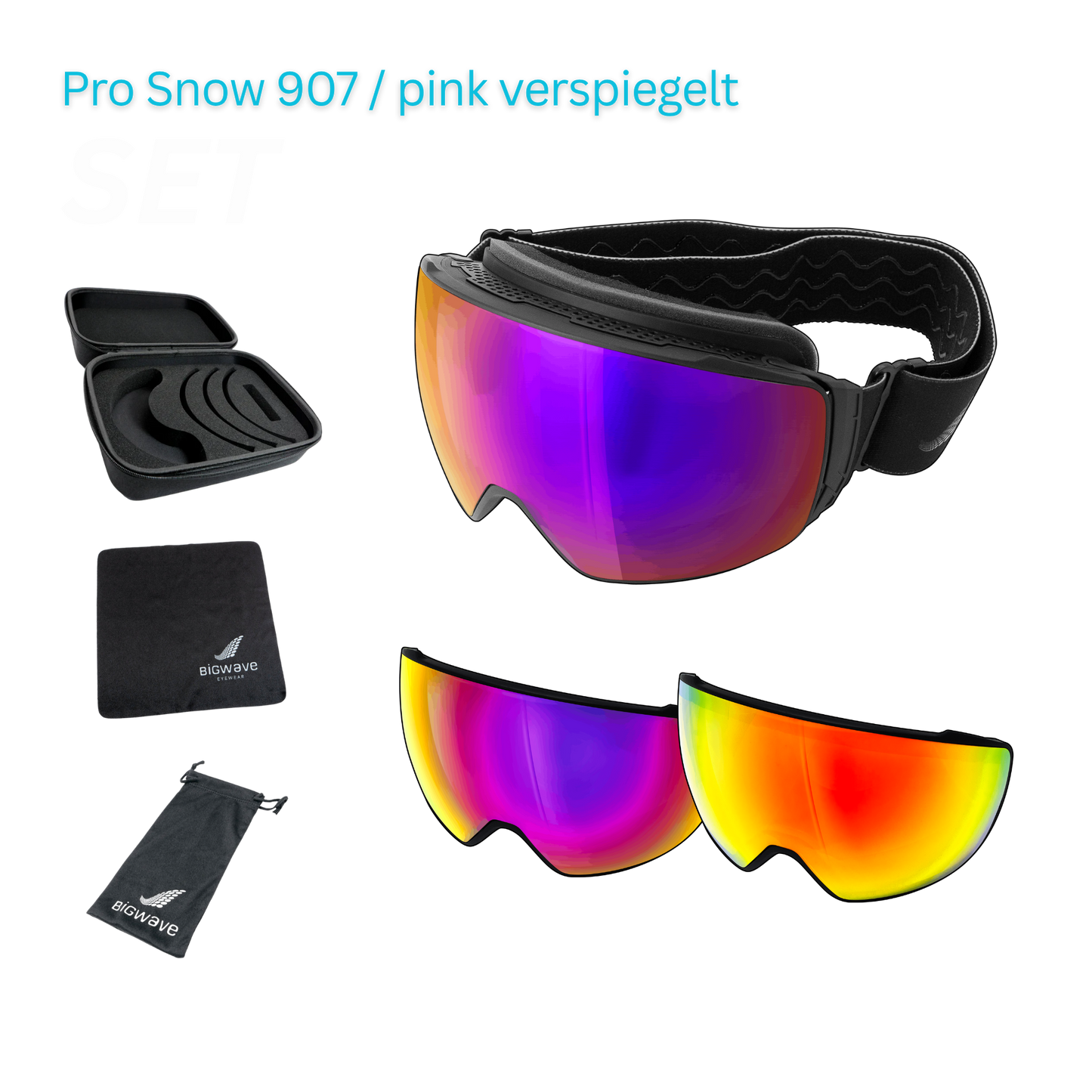 Pro Snow 907 / pink mirrored