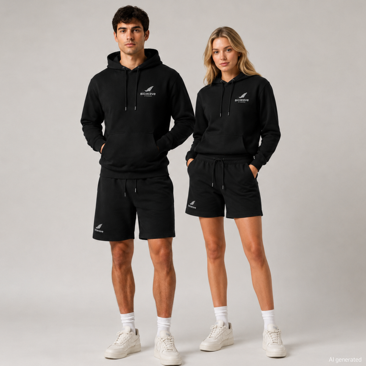 Felpa con cappuccio Bigwave Active nera